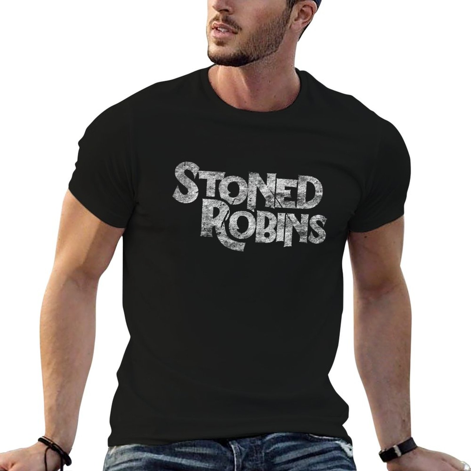 Anime Merchandise Names - Stoned Robins Name Merchandise T-Shirt 애니메이션