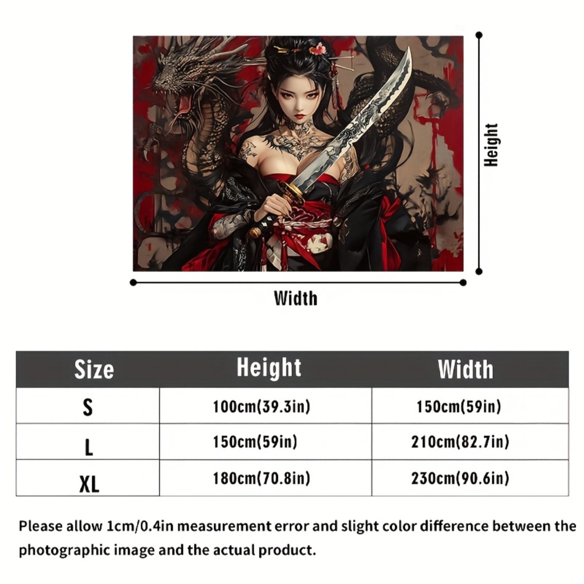 애니메이션 판타지 드래곤 여성 태피스트리 벽걸이 예술  - Wall Scroll Tapestry 리뷰 및 가격
