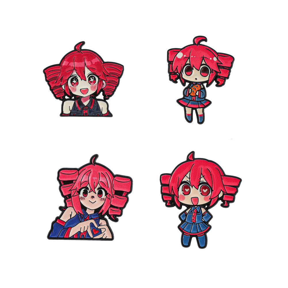 4개 세트 애니메이션 귀여운 만화 캐릭터 카사네 테토  - Enamel Pin Set 리뷰 및 가격