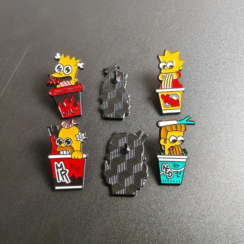 6pcs 세트 심슨 가족 귀여운 재미있는 배지 할로윈  - Enamel Pin Set 리뷰 및 가격