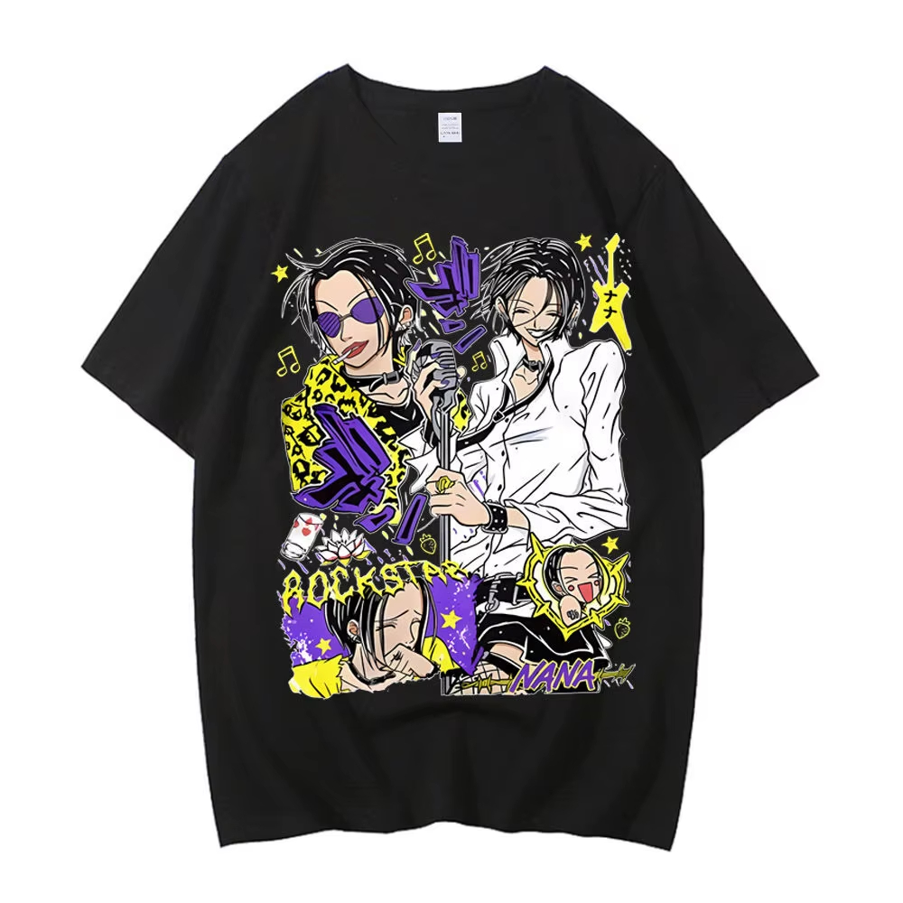 나나 애니메이션 그래픽 티셔츠 빈티지 워싱 애니메이션  - Nana Anime Merchandise 리뷰 및 가격