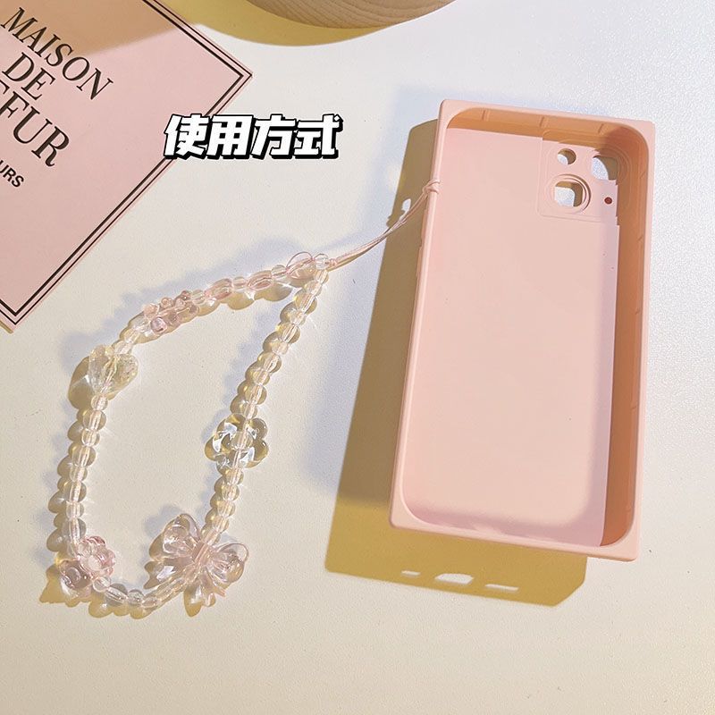 휴대폰 끈 키체인 여성 소녀 한국 핑크 곰 나비 꽃 폰 - Anime Merchandise Keychain 리뷰 및 가격