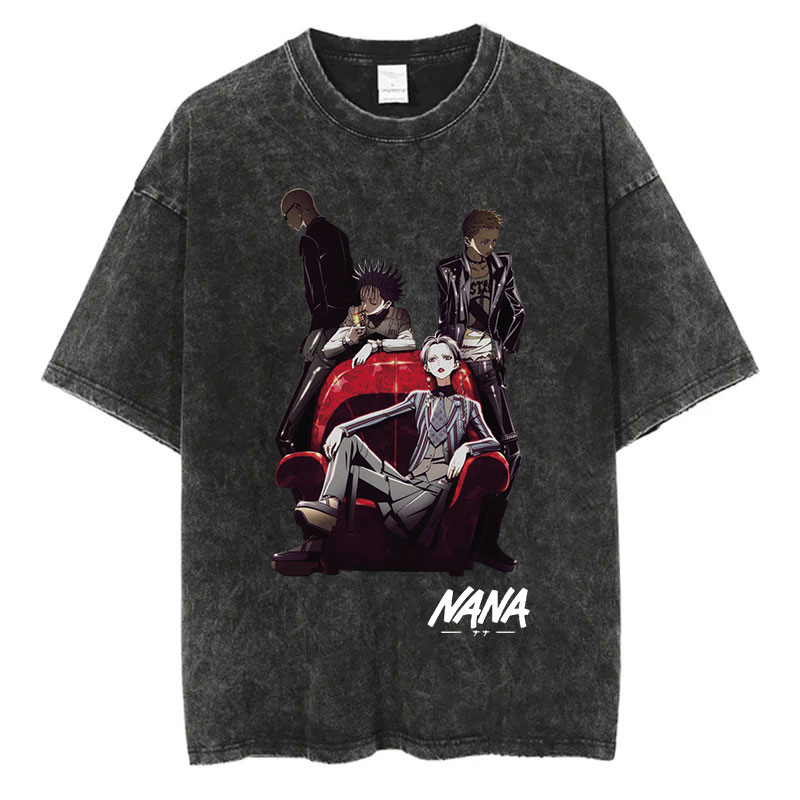 일본 애니메이션 나나 오사키 프린트 빈티지 워시 티셔츠 - Nana Anime Merchandise 리뷰 및 가격