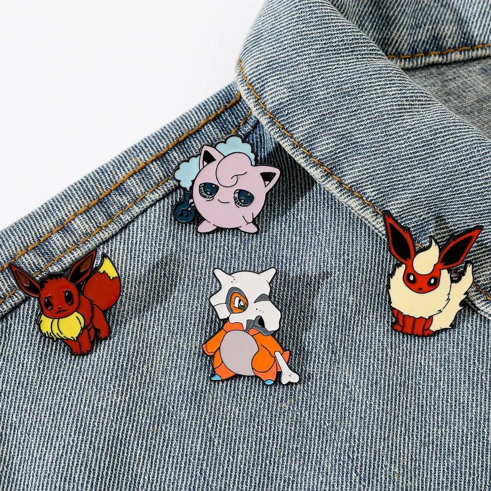 4 Pcs 캐릭터 만화 브로치 Flareon Jiggl - Enamel Pin Set 리뷰 및 가격