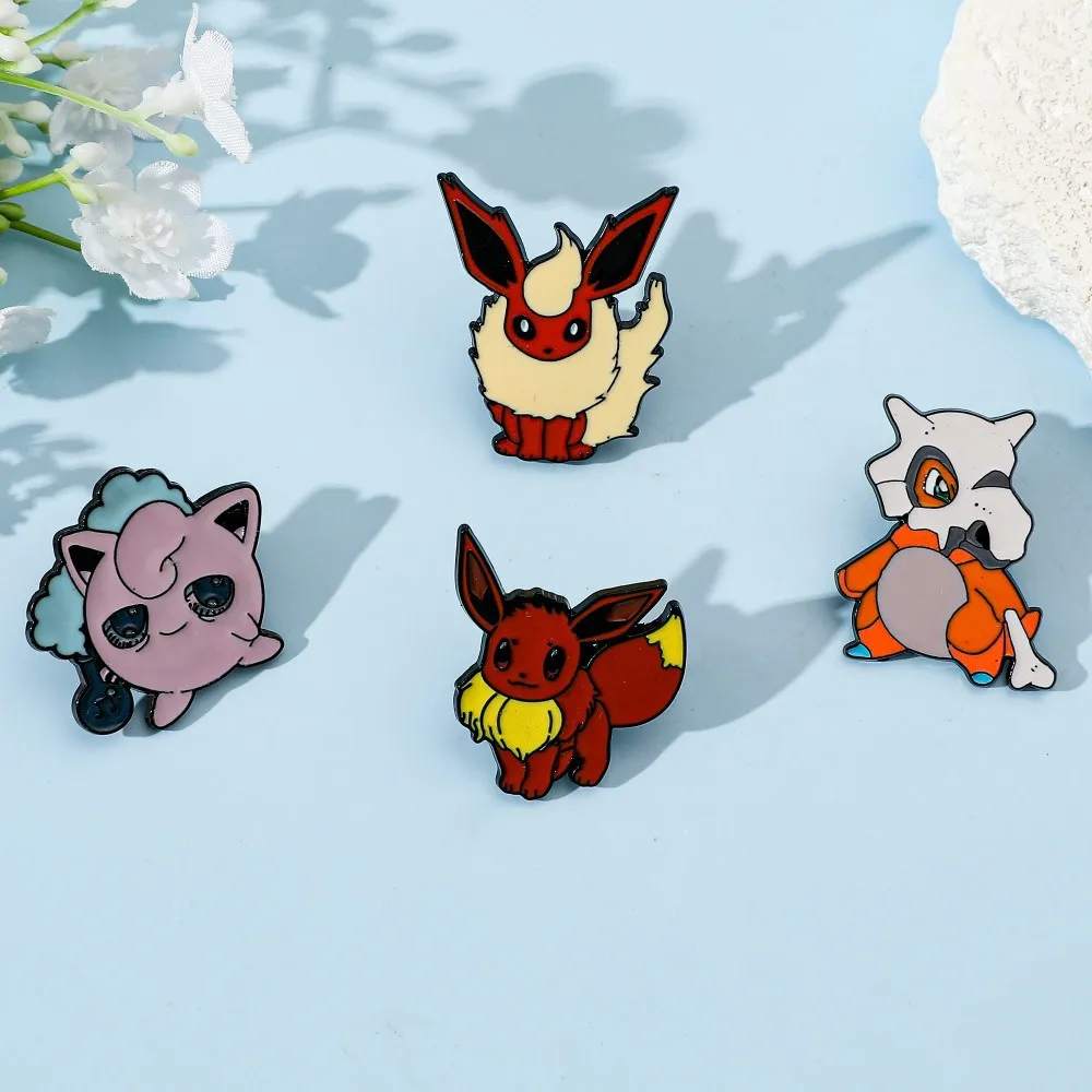 4 Pcs 캐릭터 만화 브로치 Flareon Jiggl - Enamel Pin Set 리뷰 및 가격