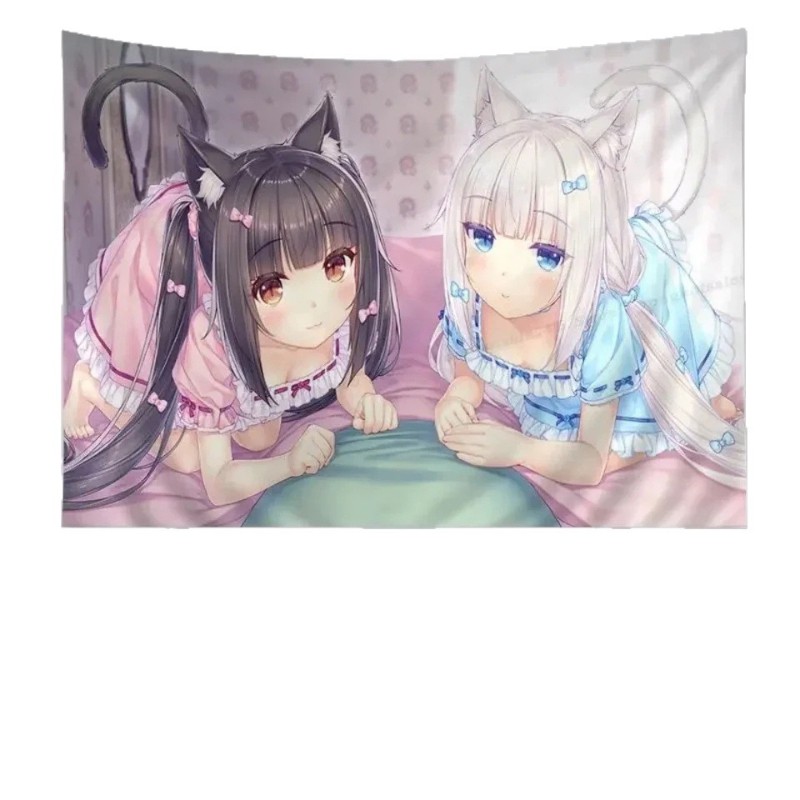 VIKAMA 고양이 소녀 애니메이션 태피스트리 달콤한  - Wall Scroll Tapestry 리뷰 및 가격